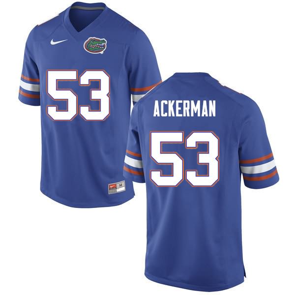 NCAA Florida Gators Brendan Ackerman Men's #53 Nike Blue Stitched Authentic College Football Jersey ZTU8164SX